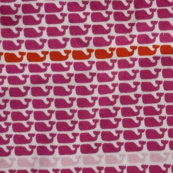 Vineyard Vines Skirt Womens 0 Pink Cotton Whale Print Stripe 29x16 side zip Mini - Picture 7 of 15
